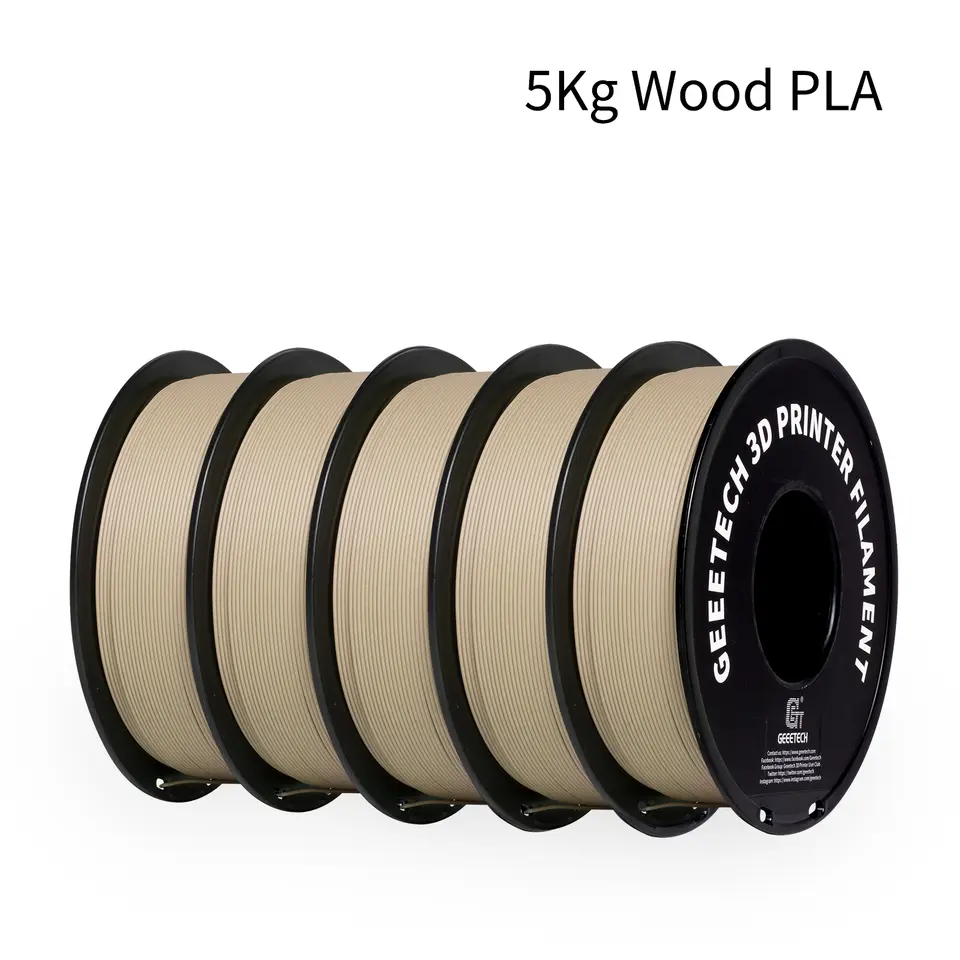 Geeetech Wood PLA 5kg 1.75mm Filament 3D Print Wire Vacuum Packaging Local...