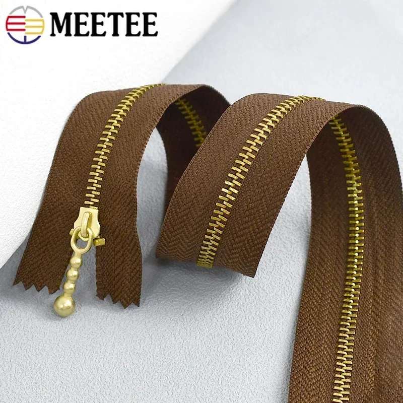 5/10/20Pcs Meetee 3# 12-40cm Close-end Zip Metal Zipper Clothes Auto Lock Zippers Jeans Pocket Zips Repair Tailor DIY Accessory