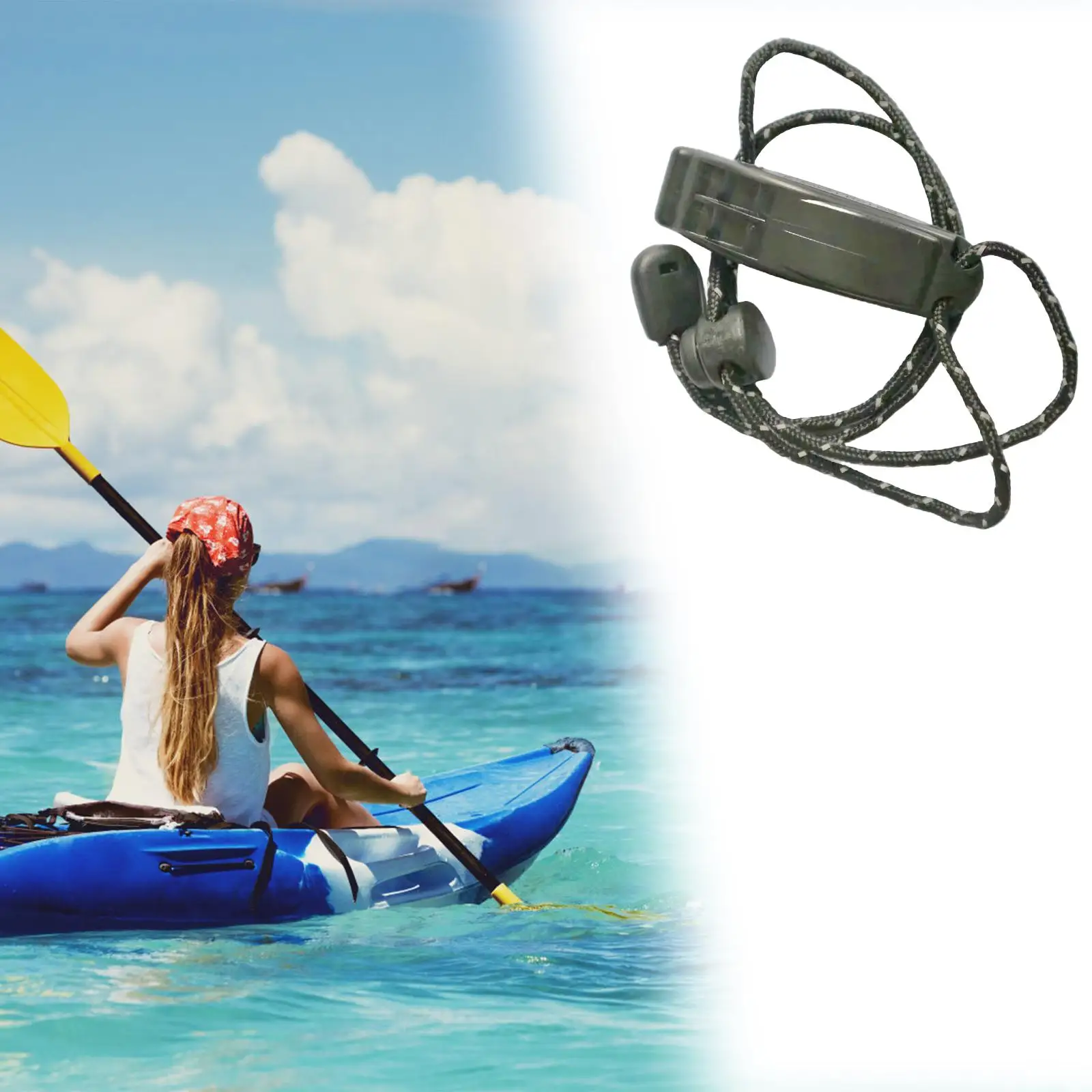 صافرة مدرب سوداء عالية الصوت متينة ABS تدريب الحكم صافرة المفاتيح للرياضة في الهواء الطلق المشي لمسافات طويلة مدرسة PE والتخييم #3