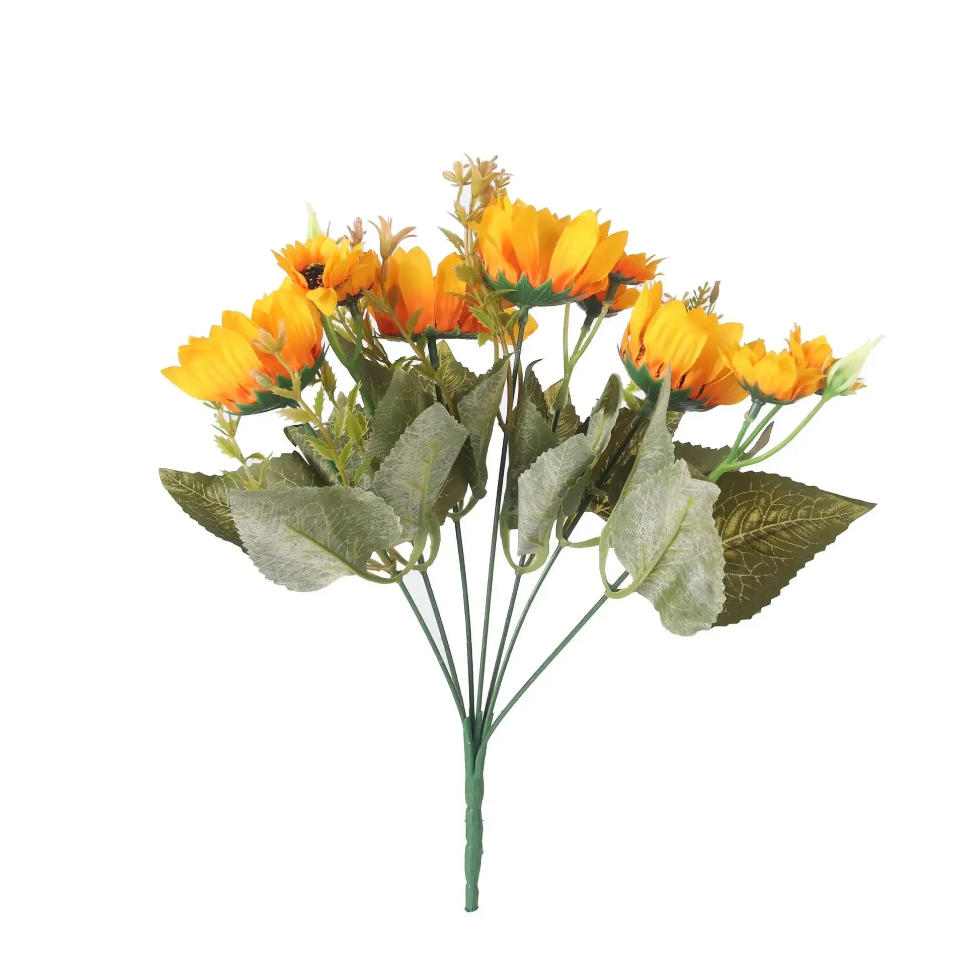 Artificial Flower Autumn Sunflower European Sun Flower Wedding Home Furnishing Small Flower Artificial Flower Simulation Bouquet
