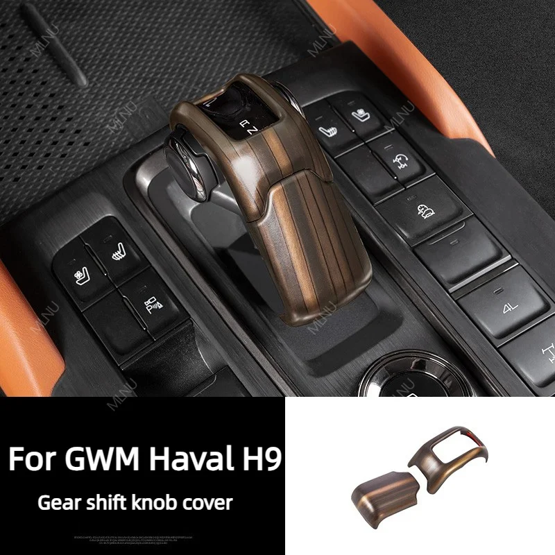 Shift Knob Cover For GWM Haval H9 2027/2026 Accessories,ABS Material Scratch-Proof,Heat-Resistant Impact-Resistant 2024-2025