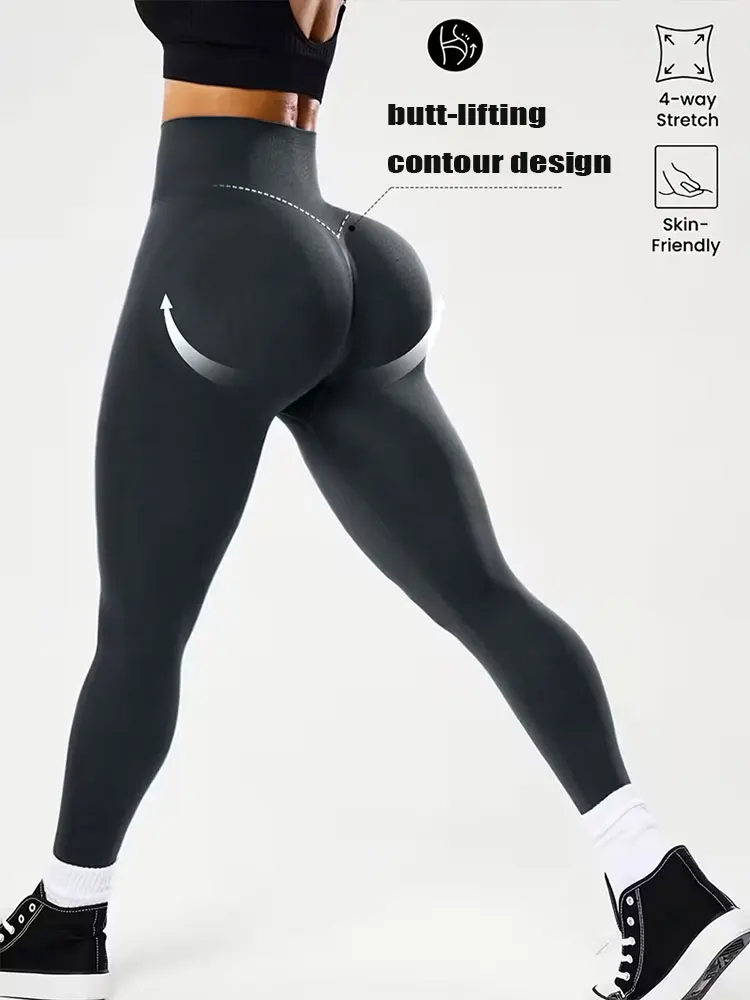 กางเกงเลกกิ้งโยคะเอวสูงสำหรับผู้หญิง แพ็คคู่ สีผสม ผ้าไหมน้ำแข็ง สัมผัสนุ่มเหมือนผิวเปลือย เหมาะสำหรับออกกำลังกาย พิลาทิส โยคะ ทรงสกินนี่ ซับเหงื่อ