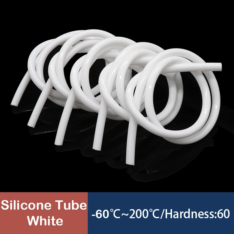 

1/5/10M Food Grade White Silicone Hose ID 0.5~25 mm Flexible Nontoxic Silicone Tube used in food/industry/laboratory etc