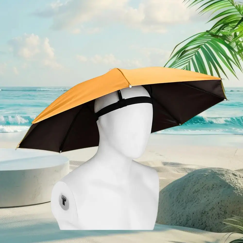 Adjustable Chin Strap Umbrella Hat Hands free Sun Blocking Umbrella Hat for Kids Adults Waterproof Uv for Ultimate