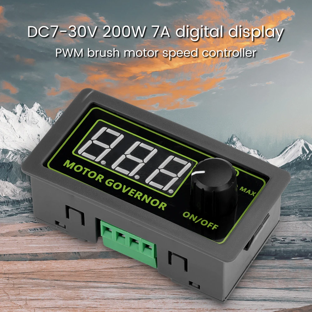 Controle Remoto Display Digital PWM Escova Motor Controlador de Velocidade, Dever Frequência Ciclo DC, 12V, 24V, 60V, 200W, 600W