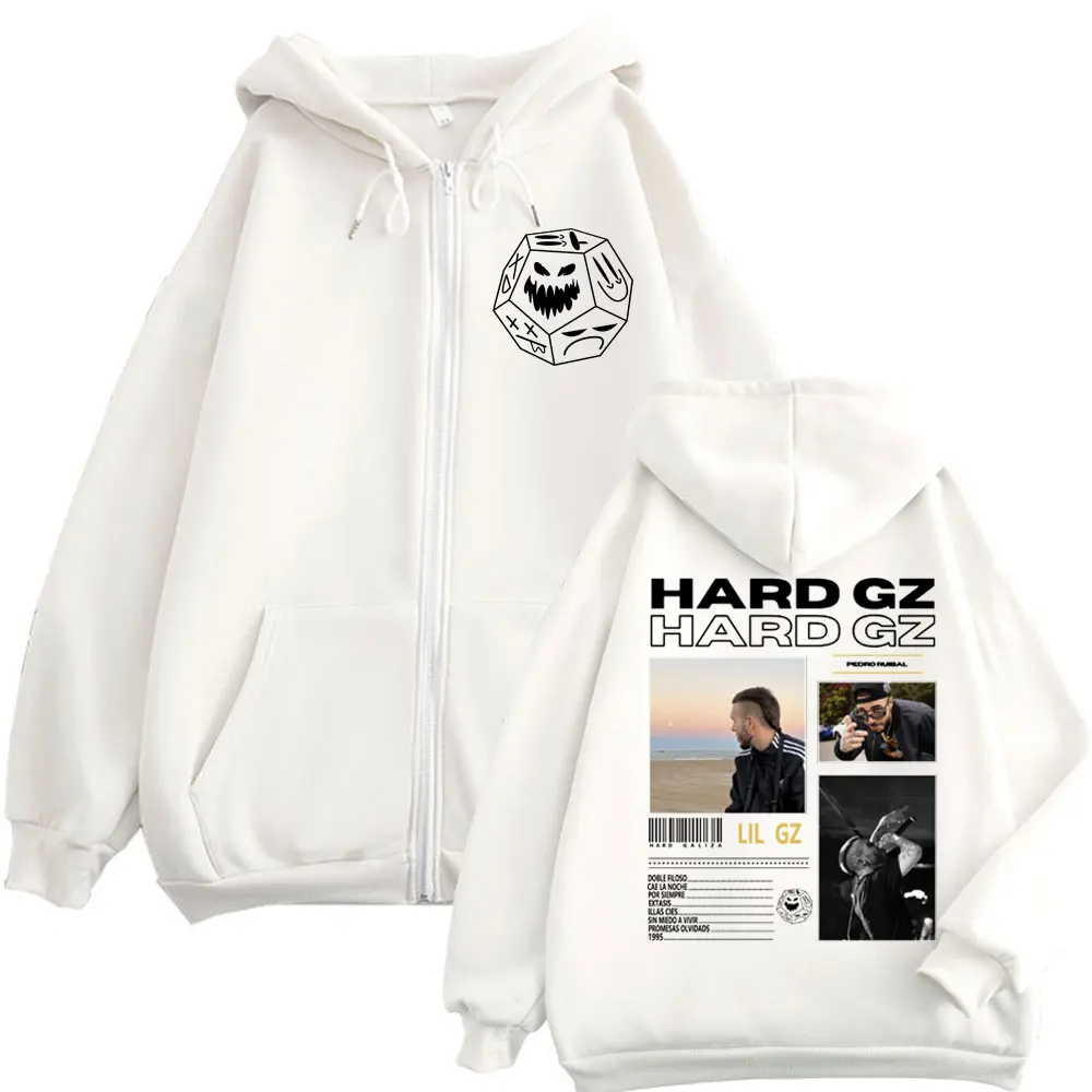 Rapper HARD GZ Tour 2025 Zipper Hoodies Men Women Clothing Fashion Hip Hop Zip Up Pullovers Casual Loose Long Sleeve Sweatshirts