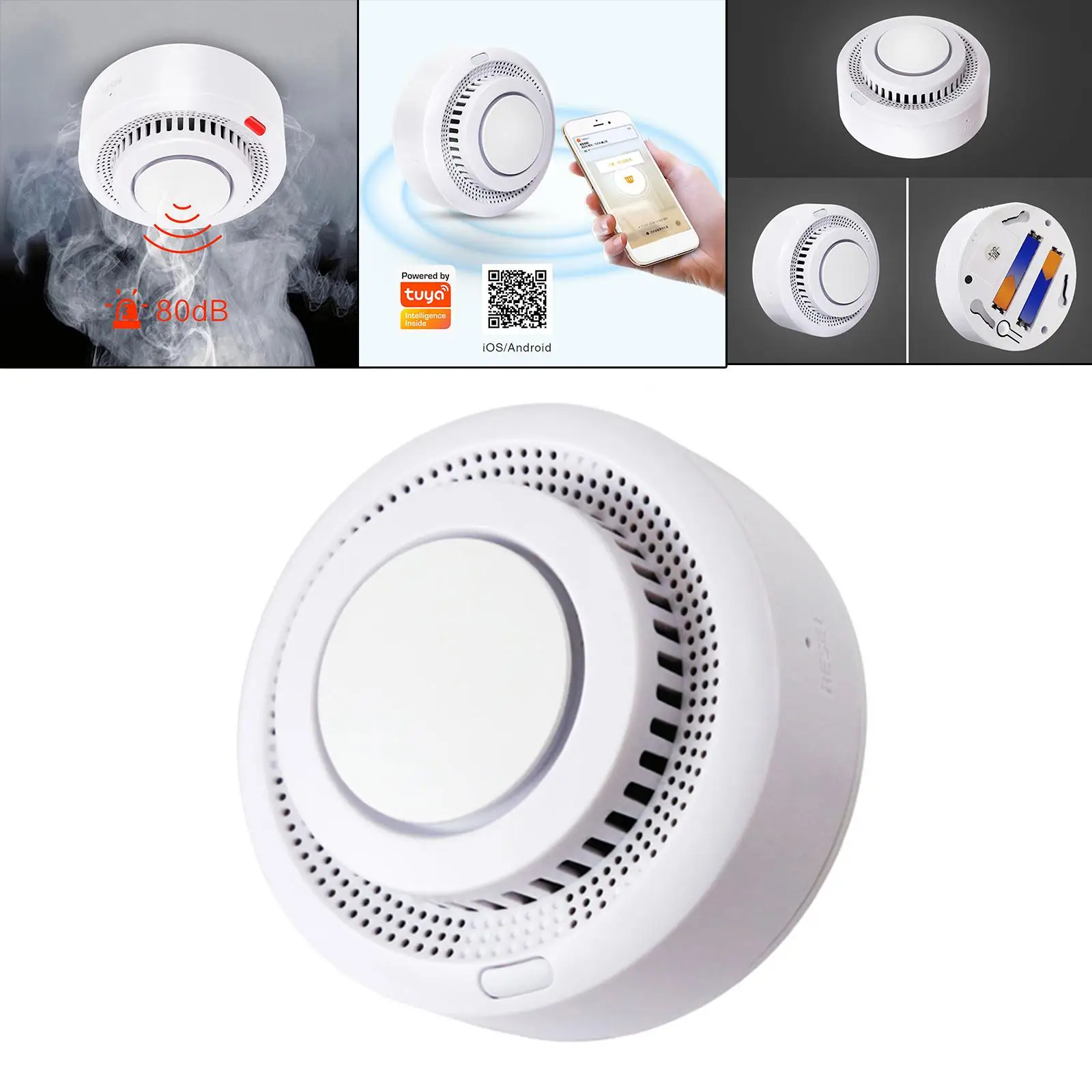 

Smoke Alarm Protect Detector Firefighters Battery Operated for Home Smokehouse Kitchen Depot