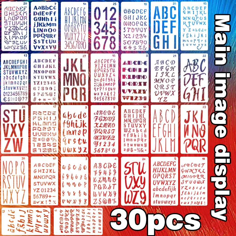 150pcs-5sets-letters-stencils-alphabet-numbers-diy-layering-stencils-painting-scrapbook-embossing-album-decorative-templates
