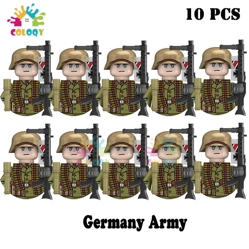 Kinder Spielzeug 10 teile/satz WW2 Bausteine UNS UK Sowjetische Soldaten Mini Action-figuren Pädagogisches Spielzeug Für Kinder Geburtstag Geschenke