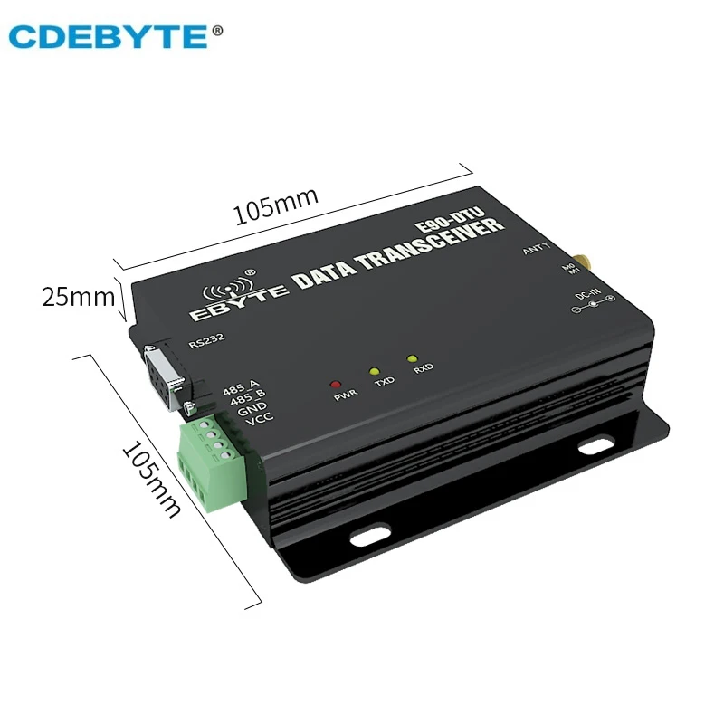 RS232/RS485 LoRa Spread Spetrum Lora Modem 433MHz 37dBm RSSI PLC CDEBYTE E90-DTU(400SL37) Modem Long Distance 25KM