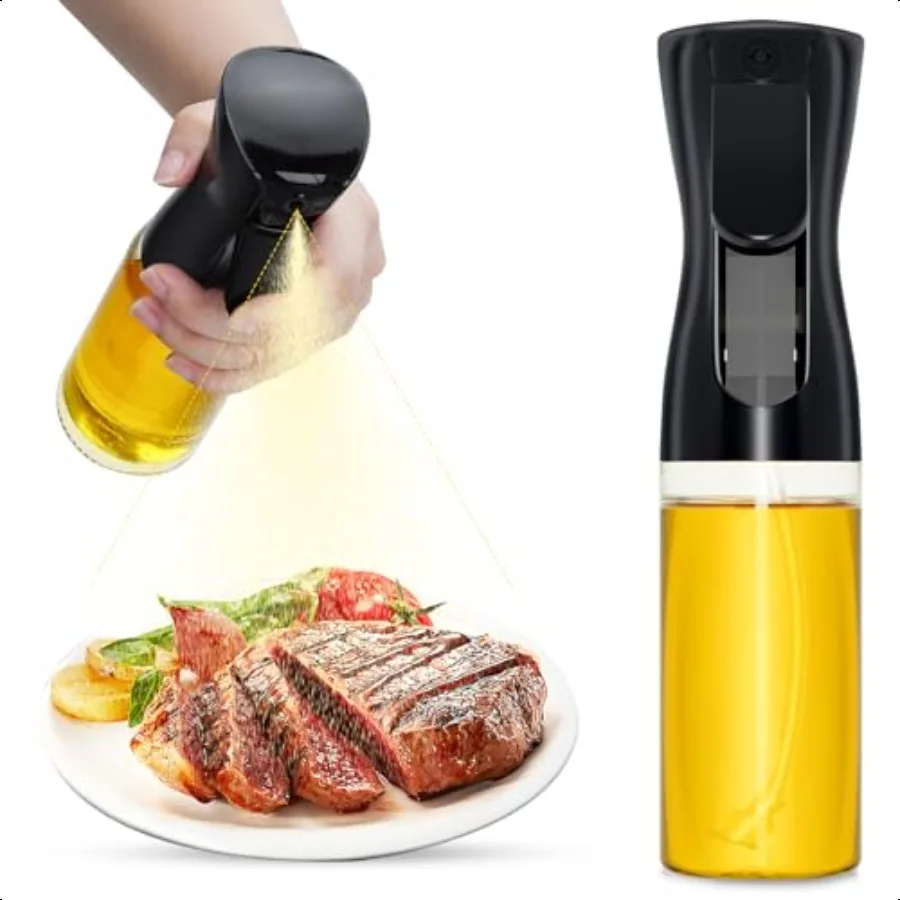 

Oil Sprayer For Cooking 2025 New Food Grade Olive Oil Sprayer and Dispenser for Cooking Air Fryer Deep Frying BBQ Black 220ml