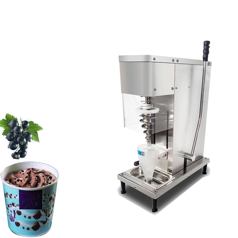 Stainless Steel Cup Yogurt Real Ice Cream Blender Mixer Frozen Fruit Swirl Drill Gelato Machine