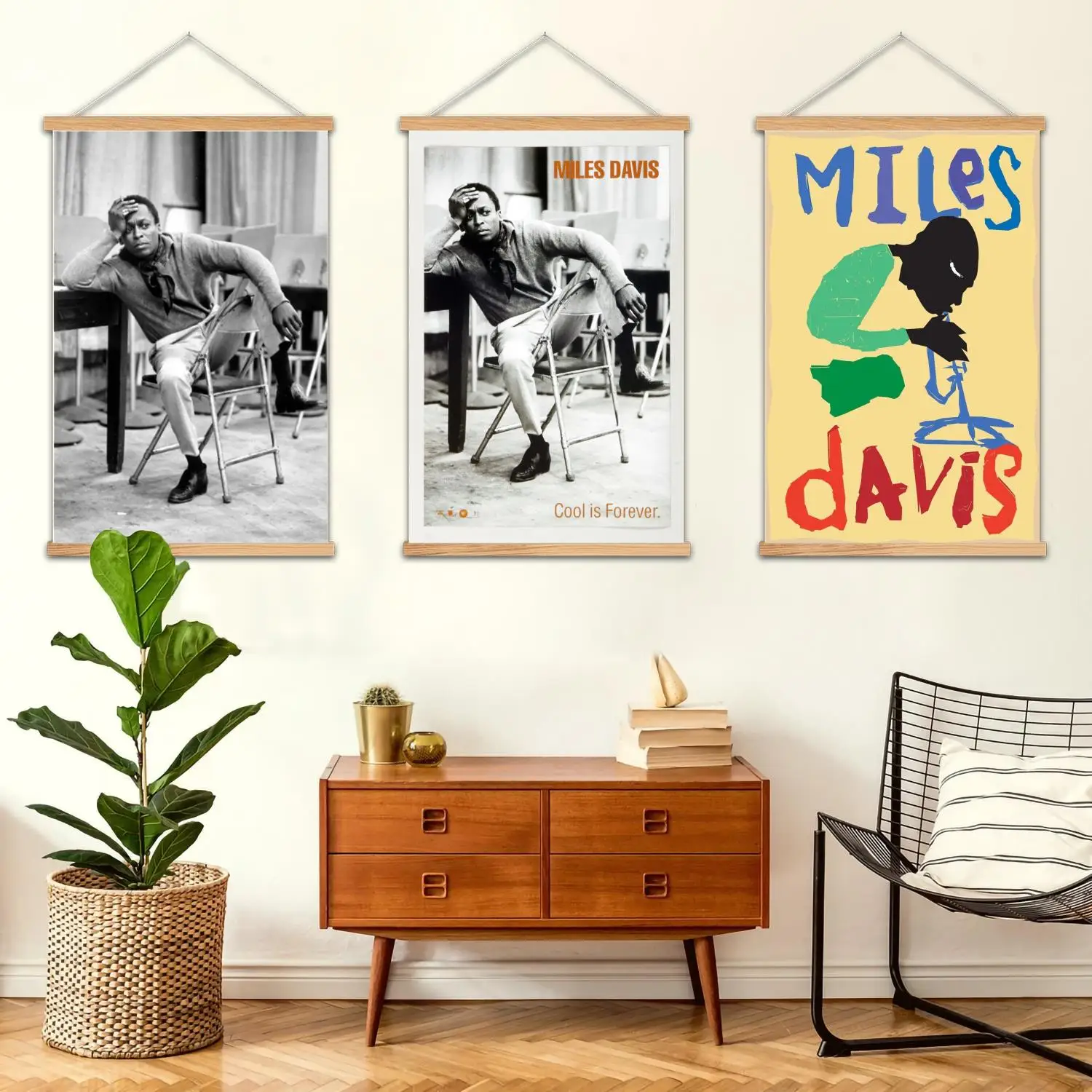 Miles Davis Framed Wall Painting Canvas Art Poster and Wall Art, Picture Print, Modern Family Bedroom Decor,Decorative painting