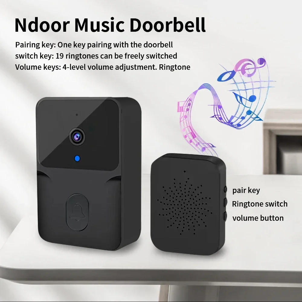TNCE Tuya WiFi Doorbell With Camera Wireless Video Doorbell WIFI HD Outdoor Phone Door Bell Camera Security Video Intercom