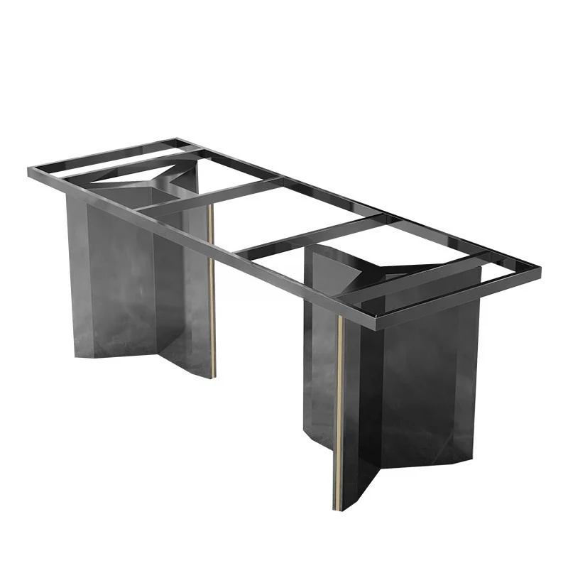 Мраморный обеденный стол, штатив, кронштейн для ножек из нержавеющей стали, каменная плита, большая доска, опорные ножки для чая, кофе, основание стола