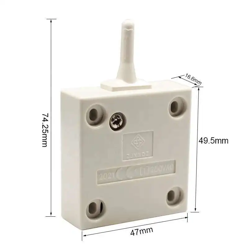 2 PCS Home Furniture Cupboard Drawer Cabinet Wardrobe Normally Closed Light Touch Push Button Switch