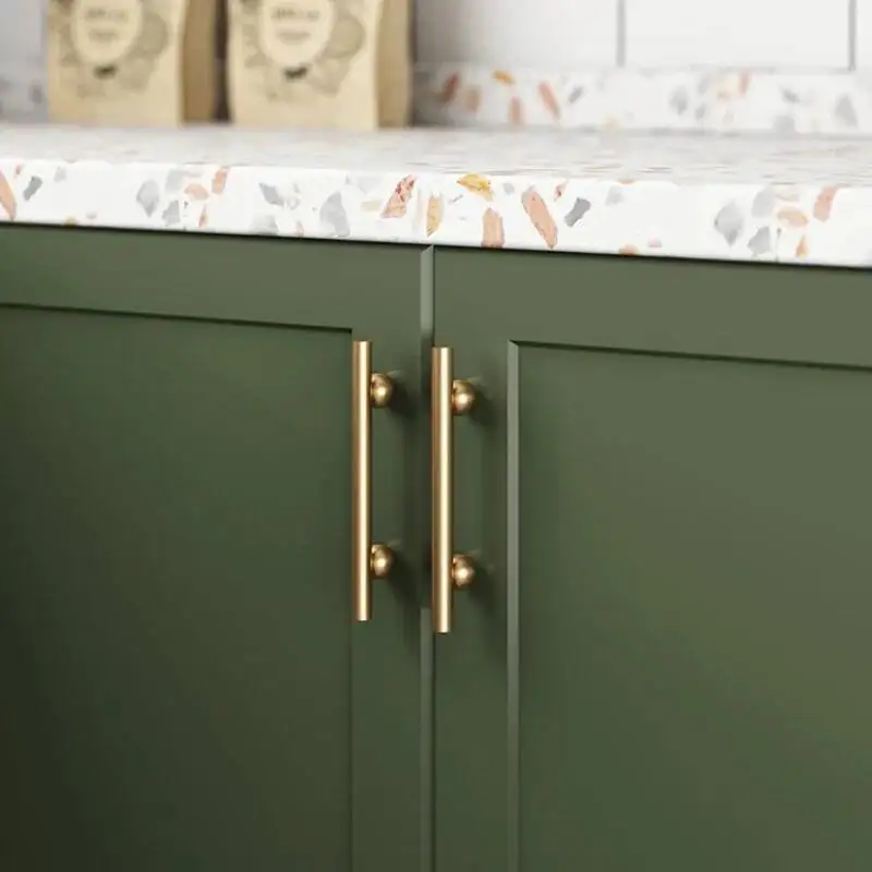 Brass Creative New High-End Modern Minimalist Drawer Wardrobe Door Light Cabinet Long Handle