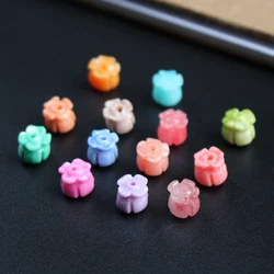 10Pcs 8mm Artificial coral beads Lovely Lily of the Valley Flower Beads Double Colored Multi-color for Jewelry making DIY