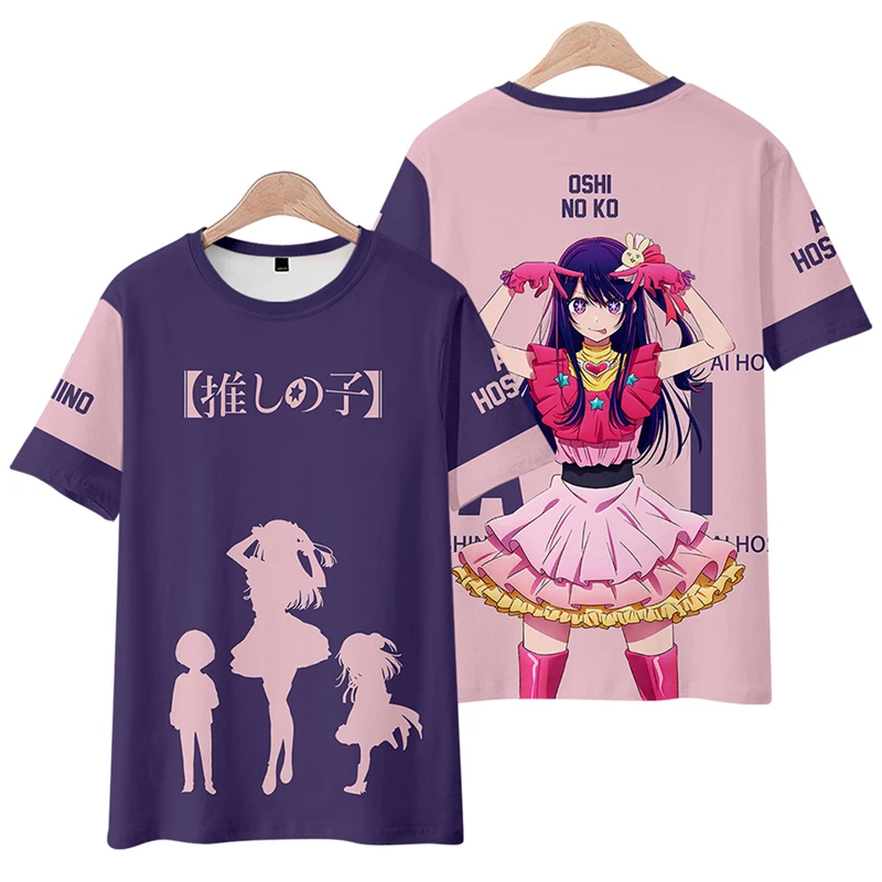 New in Anime OSHI NO KO Hoshino T Shirts Boys Girls Kids Cosplay Costume Tees Tops Women Men O-Neck Short Sleeves T-shirts