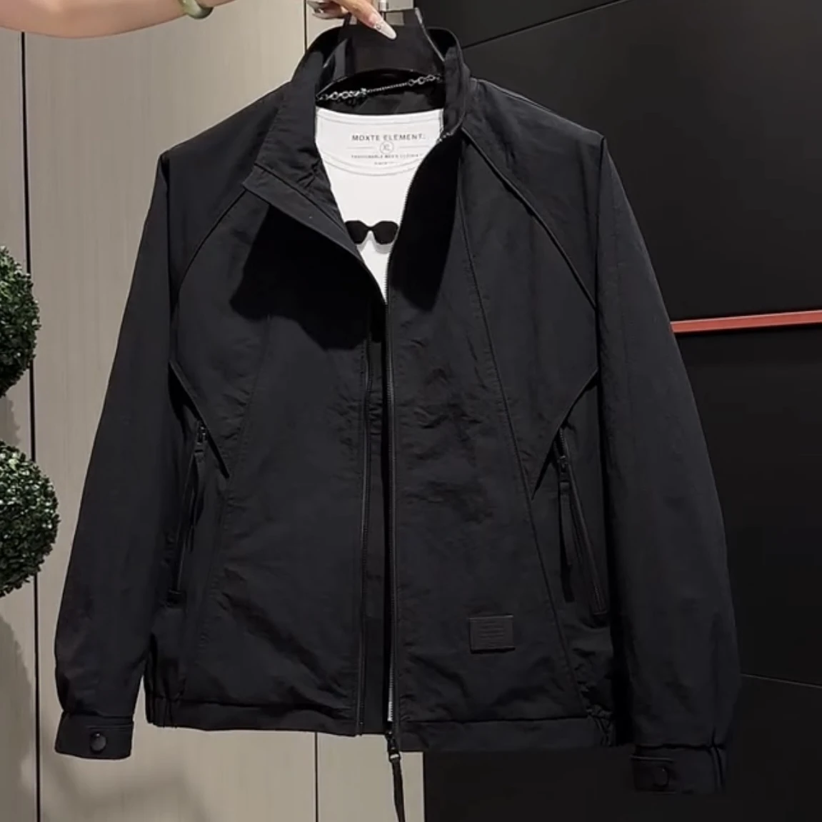 ربيع الخريف جديد Sle عادية Faionable الشباب تنوعا الوقوف طوق ملابس العمل Jaet الرجال سليم صالح تنفس ملابس خارجية