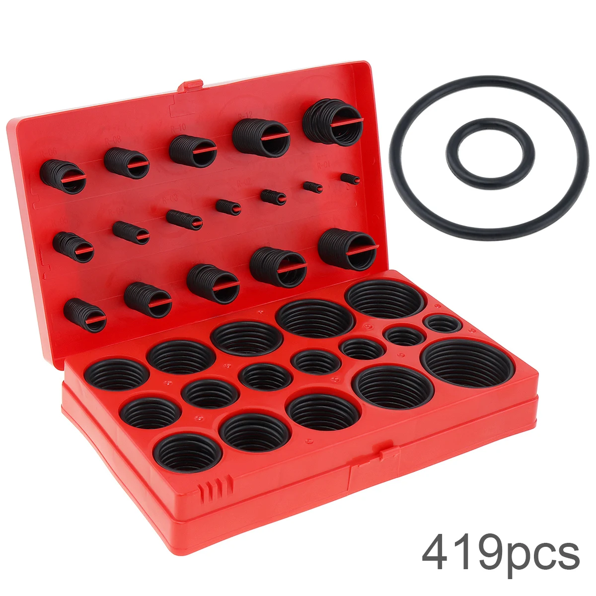 

419pcs Rubber Seal O Ring Assortment Plumbing O Ring Universal Metric Kit Rubber Seal Set Assortment Tools