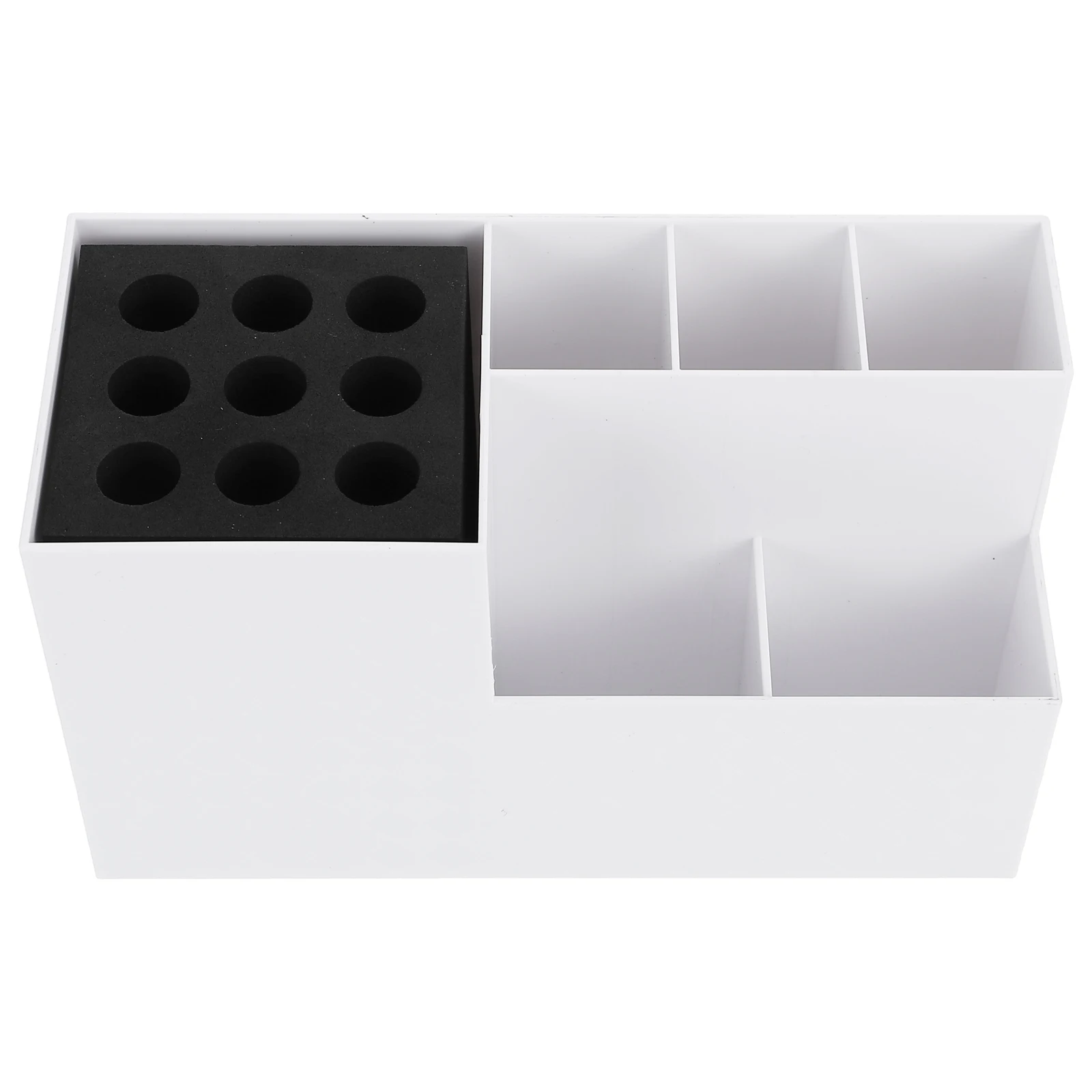 

Hairdressing Tool Box Scissors Storage Organizer White ABS Small Size Portable Case for Hair Styling Combs Clippers Accessories