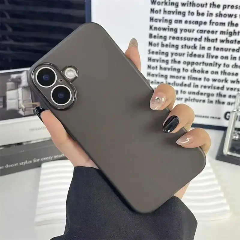 Ultradünne, matte, harte PC-Hülle für iPhone 16 15 14 13 12 Mini 11 Pro 16E Xs Xr Max 7 8 Plus SE 2020 durchscheinende Rückseite Fundas
