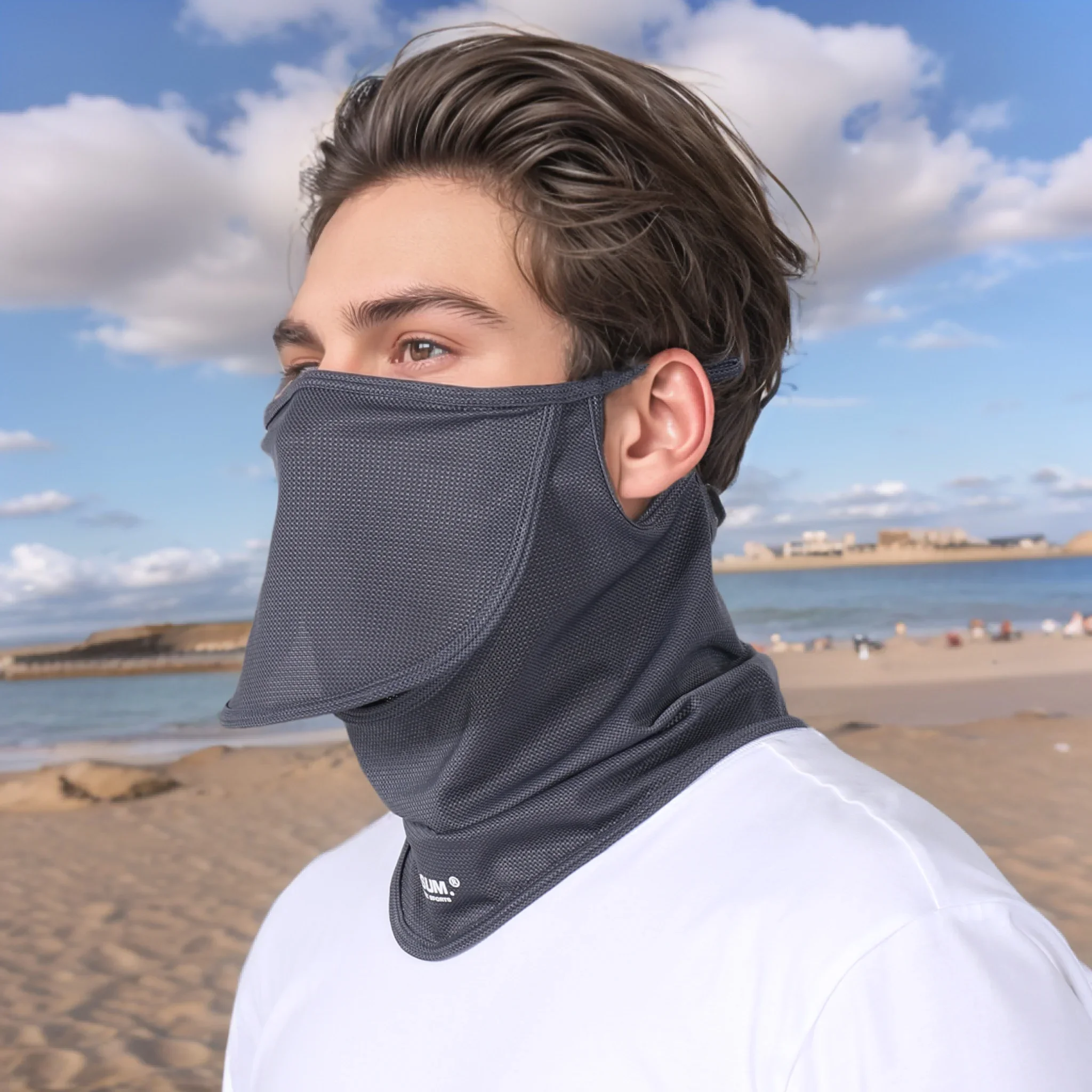 قناع واقي من الشمس من الحرير الجليدي للرجال والنساء للصيف للحماية من الأشعة فوق البنفسجية، غطاء للرقبة في الهواء الطلق لركوب الدراجات، غطاء متين للرقبة #3