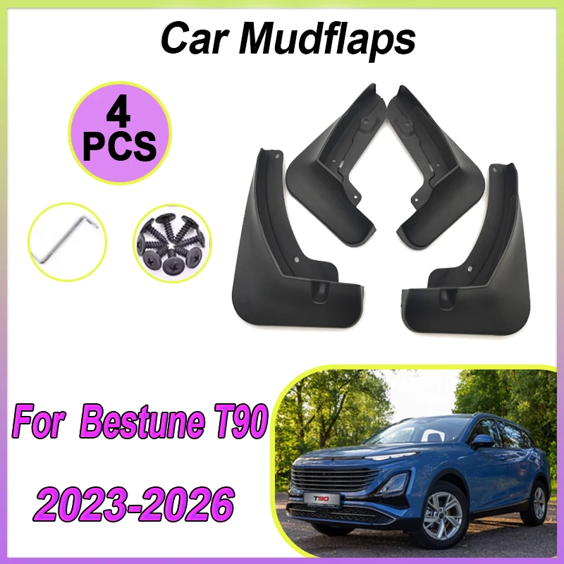 

4 шт. автомобильные брызговики для Bestune T90, аксессуары 2023-2026, автозащитные брызговики, брызговики на крыло, автомобильные аксессуары