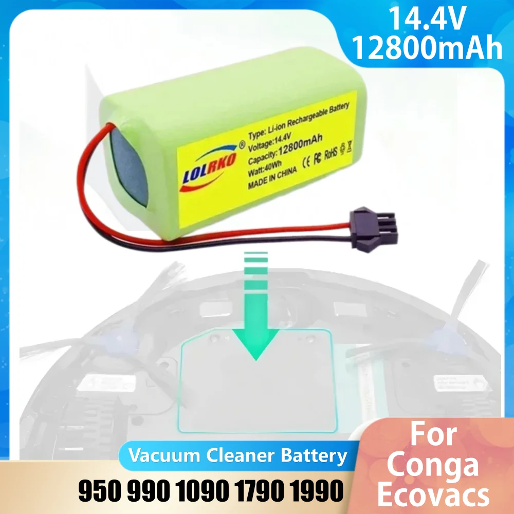 AHJ Batería de Reemplazo Compatible con Cecotec Conga Excellence 990