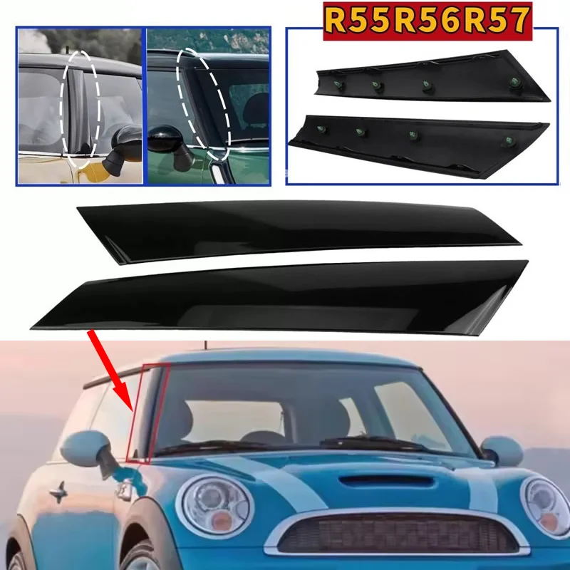 

Windshield Post Trim A Pillar Molding Cover For Mini Cooper R55 R56 R57 07-15 Windshield Side Molding 51137272583 51137272584