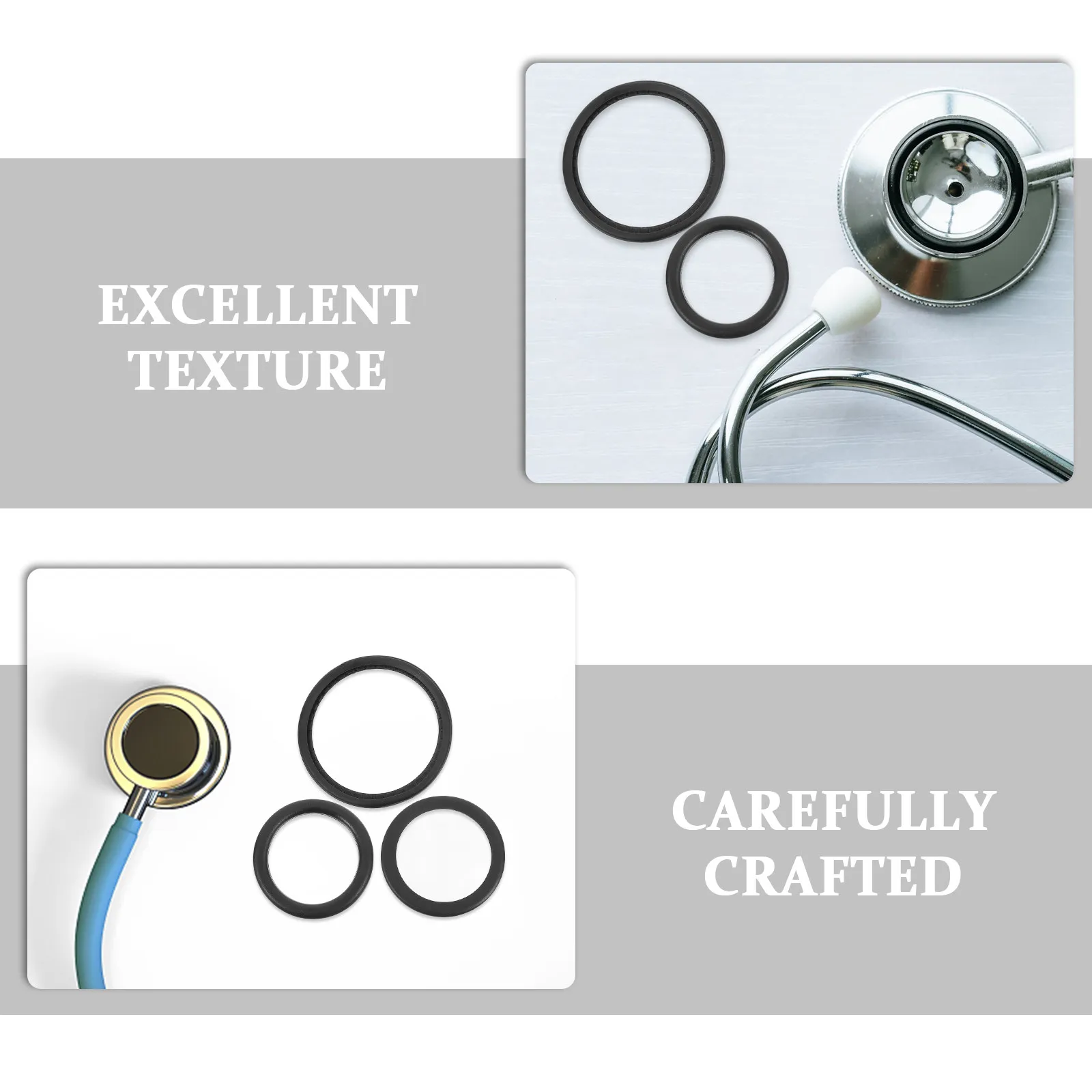 2Set Stethoscope Diaphragm Replacement Membrane Kit Suspended Silicone for Adult Pediatric Stethoscope Repair