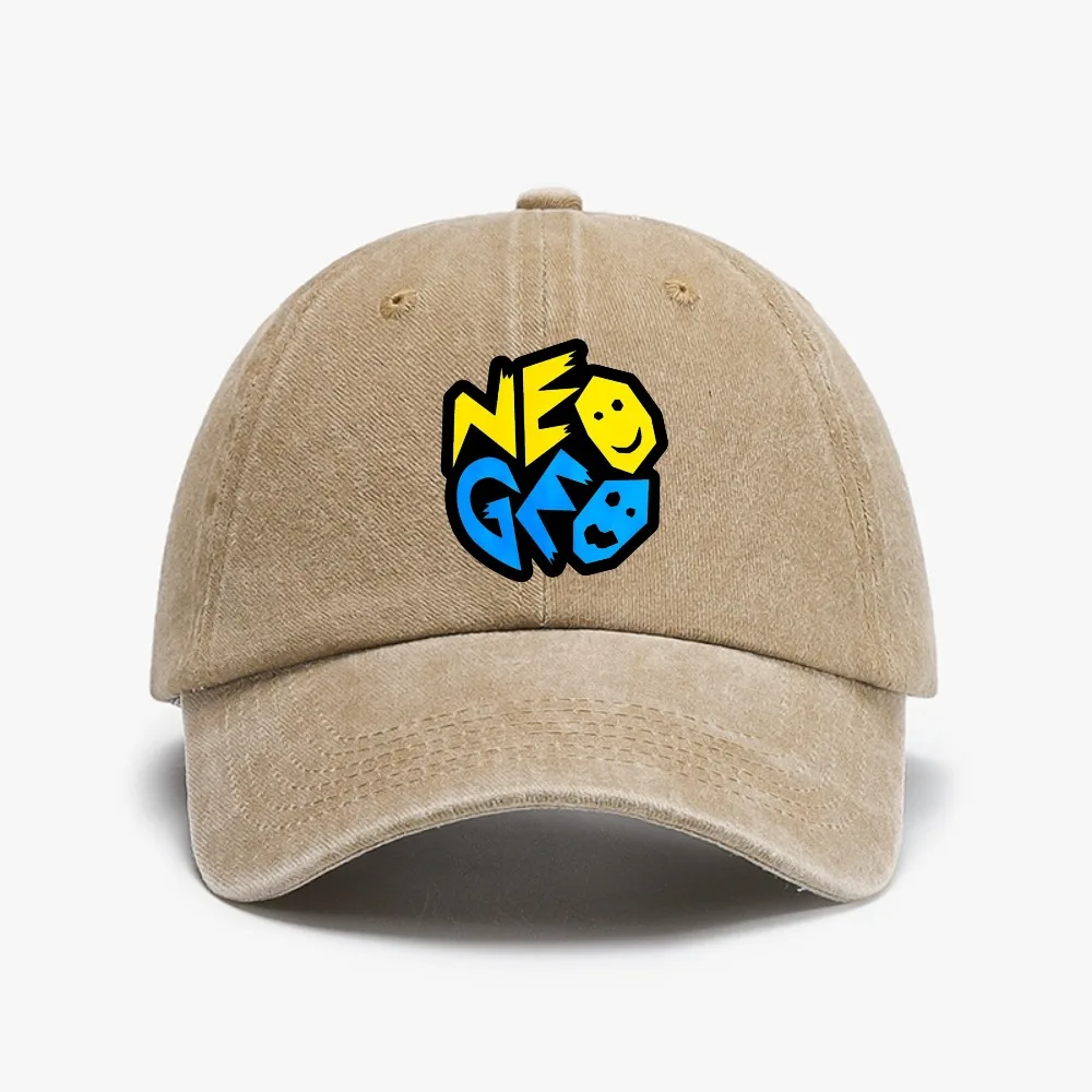 

Neo Geo SNK Retro Video Game Console Inspired Men baseball cap fashion Vintage Washed Denim Hat Man women Adjustable hats