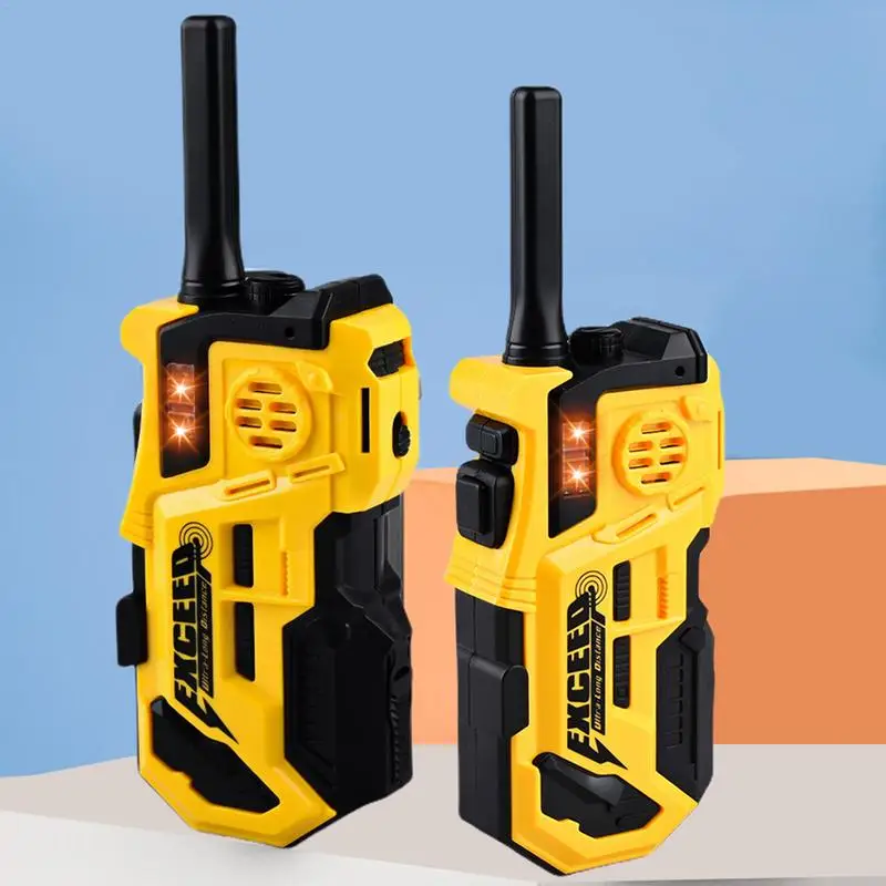 Walkie-talkies de mano para niños, Walkie Talkie pequeño de largo alcance, 2 piezas, juguetes para niños pequeños, juegos de Camping inalámbricos