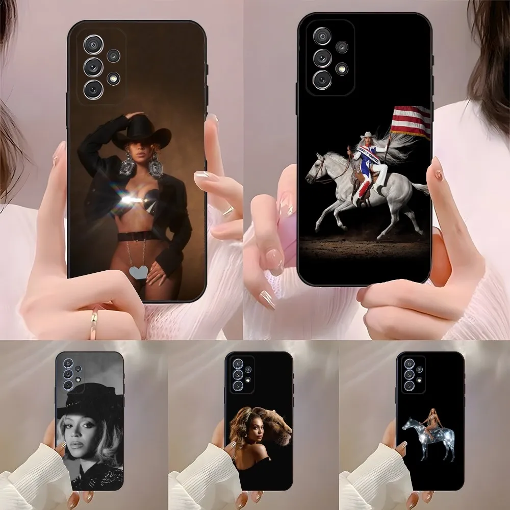 B-Beyonce COWBOY CARTER Phone Case for SamsungA 91,80,73,72,71,70,53,52,51,42,41,40,32,31,30,22,21,20,13 S 4G 5G Soft Black Case