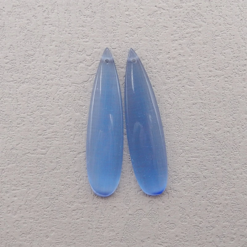 Semiprecious Stones Jewelry Cymophane Earrings For Women 42x10x4mm 5g Fashion Gemstone Earrings Accessories