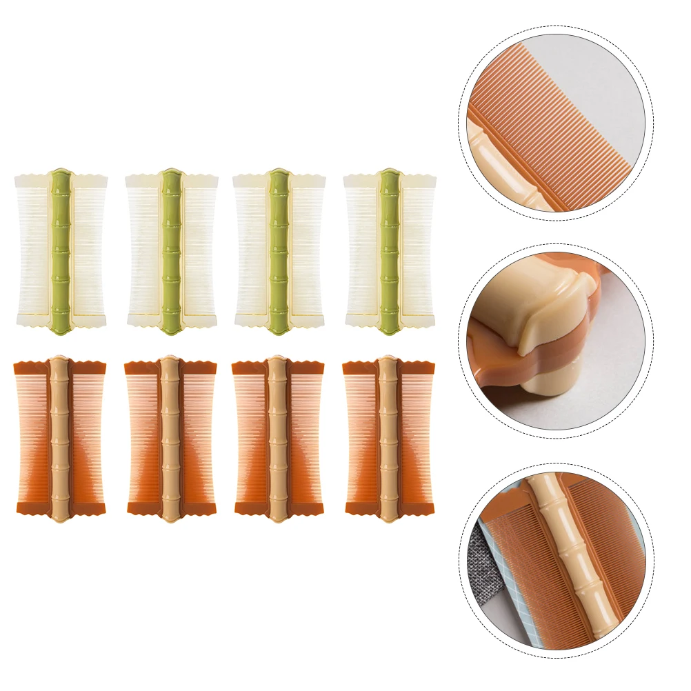 

8pcs Double Sided Plastic Combs Hair Detangling Anti Static Scalp Massager Fine Tooth Combs Comb Barber Comb