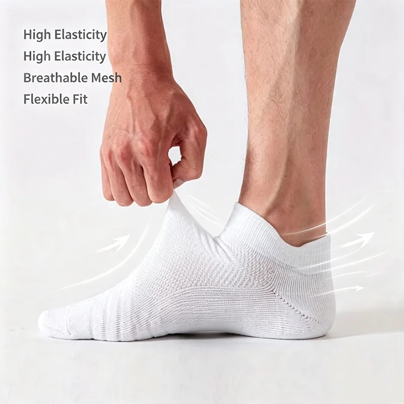1/2/3Pairs Sport Basketball Socks Moisture Wicking Shock Absorption Hiking Socks Breathable Badminton Running Outdoor Socks