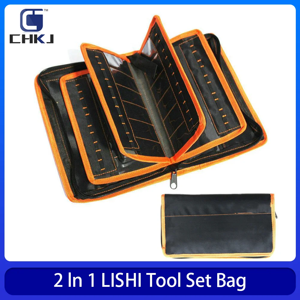 CHKJ 2 ln 1 LISHI Tool Set Storage Bag Durable Case Key Tools For Car Repair Locksmith Tools Special Carry Bag