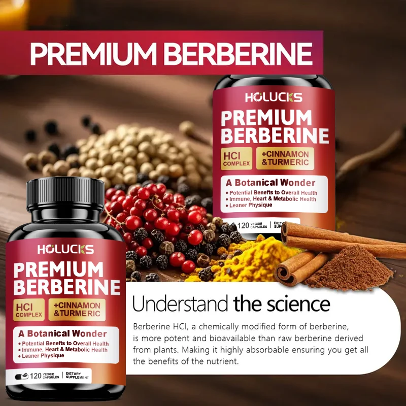 Buy 1 Get 1 Free! Premium Berberine Supplement, for Natural Blood Sugar, Liver Detox, Metabolic Health & Weight Management Aid