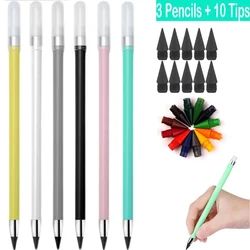 13 PCS Eternal Pencil Set Unlimited Writing Pen Art Sketch Writing No Ink Pen Magic Pencils Kawaii HB School Supplies Stationery