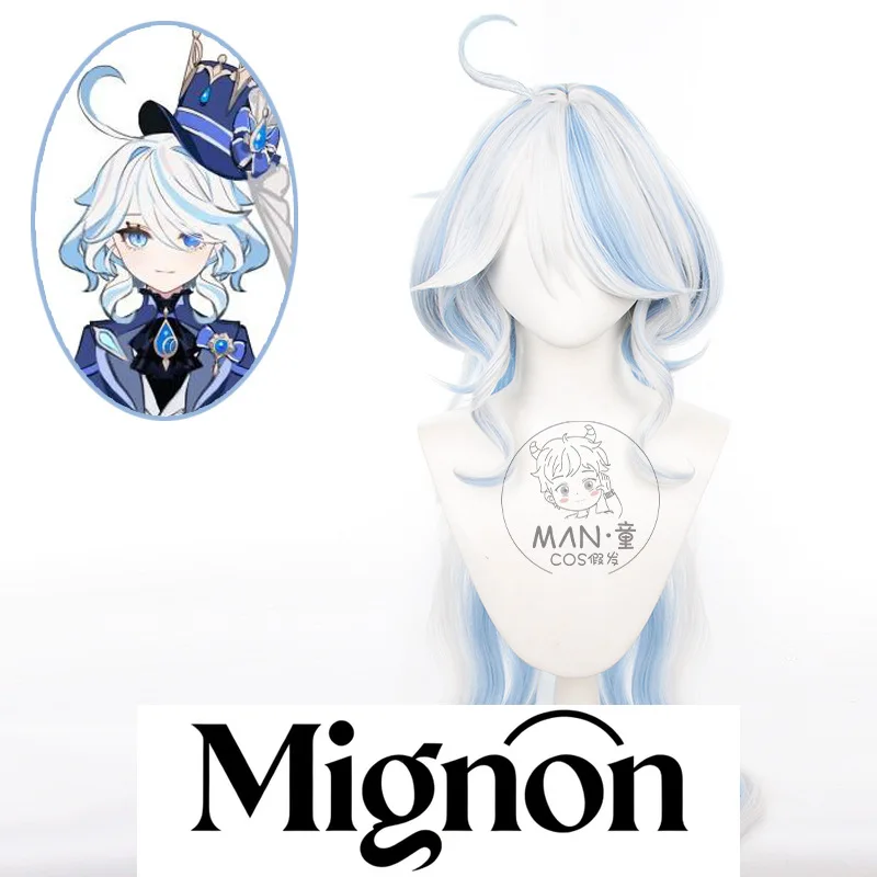 

Genshin Impact Focalors Cosplay Wig Hydro Archon Fontaine Furina Halloween Gift