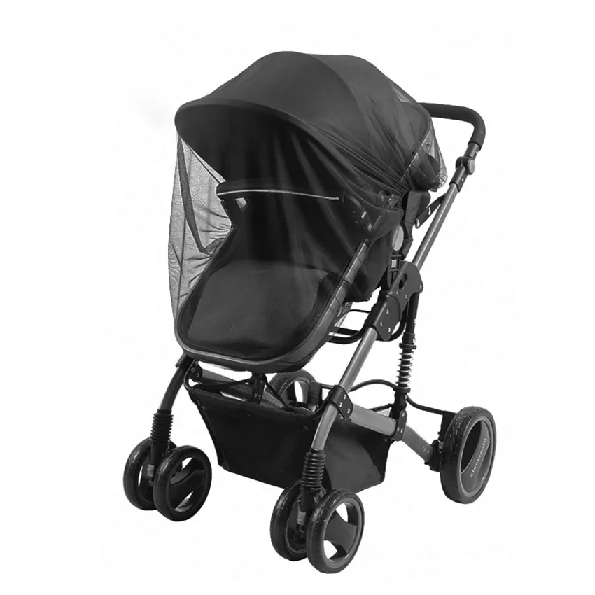 Summer Stroller Mosquito Net Baby Cart Cover Insect Netting Large Size Baby Walker Universal Mosquito Net Stroller Accessories