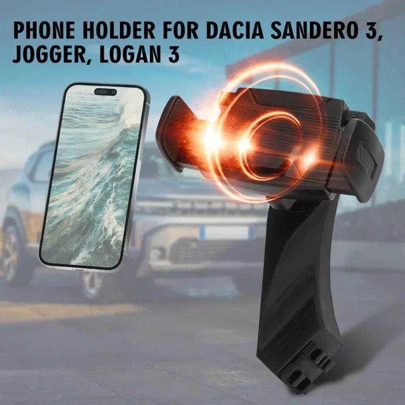 Suporte para Telefone para Dacia Sandero 3 Jogger Logan 3, Suporte de Telefone Móvel Montado no Carro em ABS