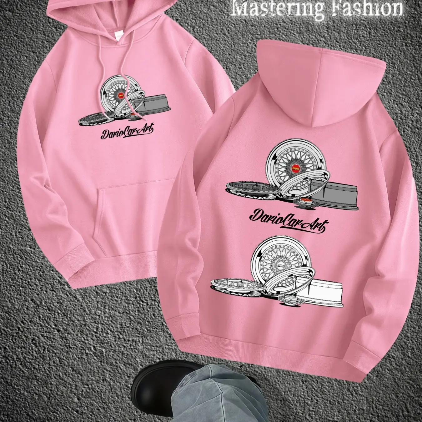 2026 Men Women Creative Auto Wheel Graphic Hoodie,Long‑Sleeve Pullover Hooded Sweatshirt, Drawstring Pocket Street Casual Top