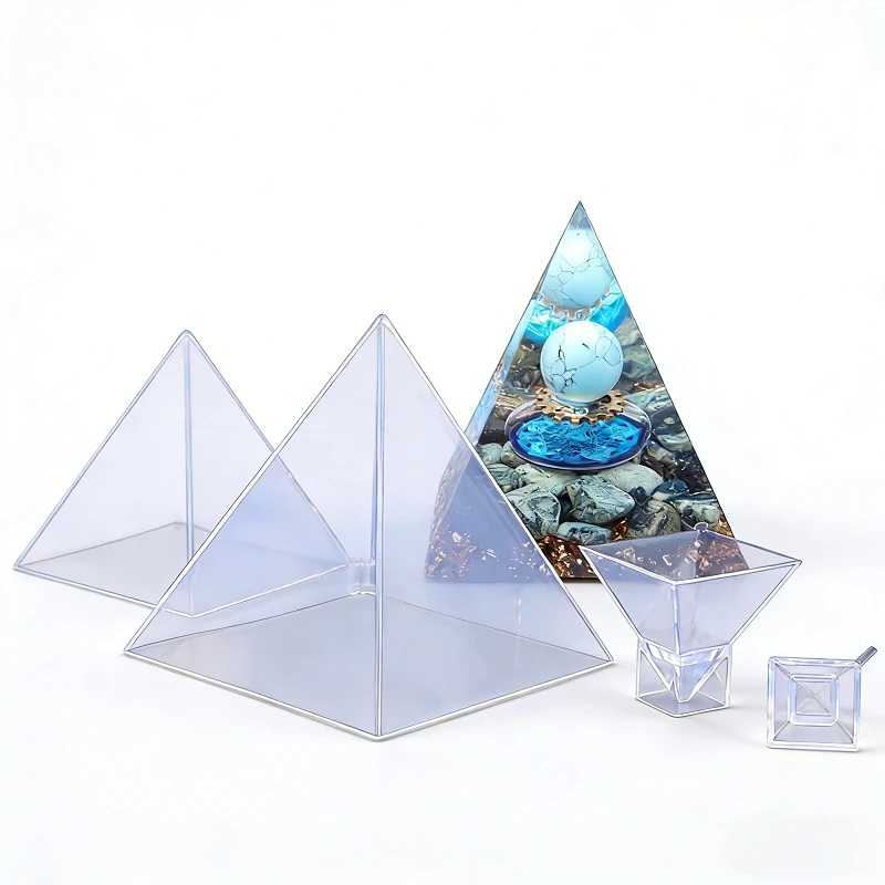 

Transparent Silicone Molds with Various Specifications for DIY Epoxy Resin Pyramid Handicraft Ornaments And Table Decorations