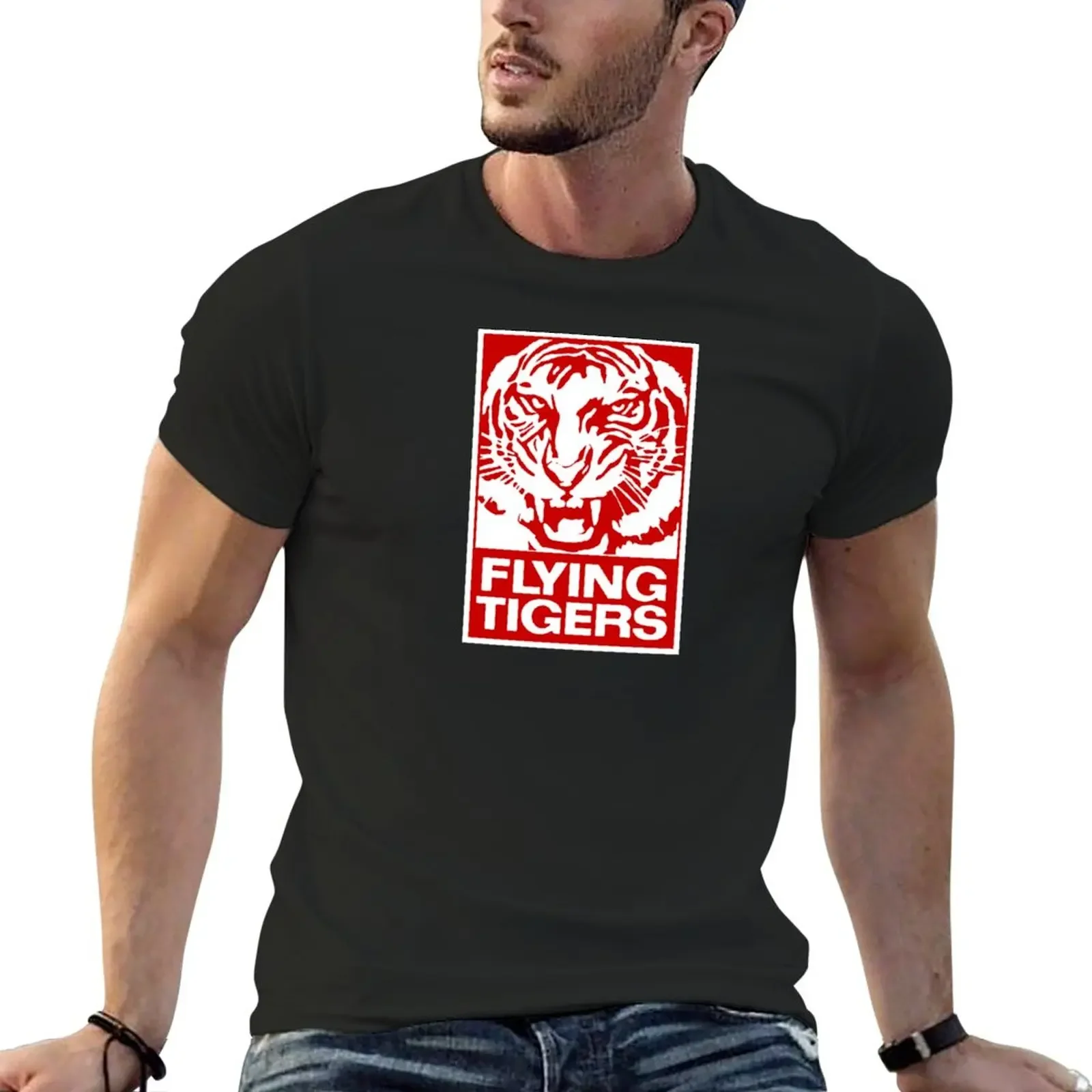 

New Flying Tiger Line T-Shirt Short sleeve tee vintage t shirt funny t shirts Blouse mens graphic t-shirts pack