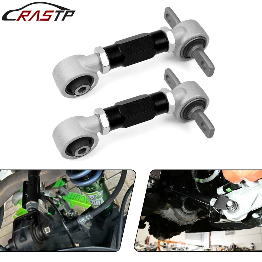 

New Aluminum Rear Adjustable Suspension Camber Kit Dog Bone Adjustable Control Arm For Honda Civic EK EG CRX 1988-2000 LTB002