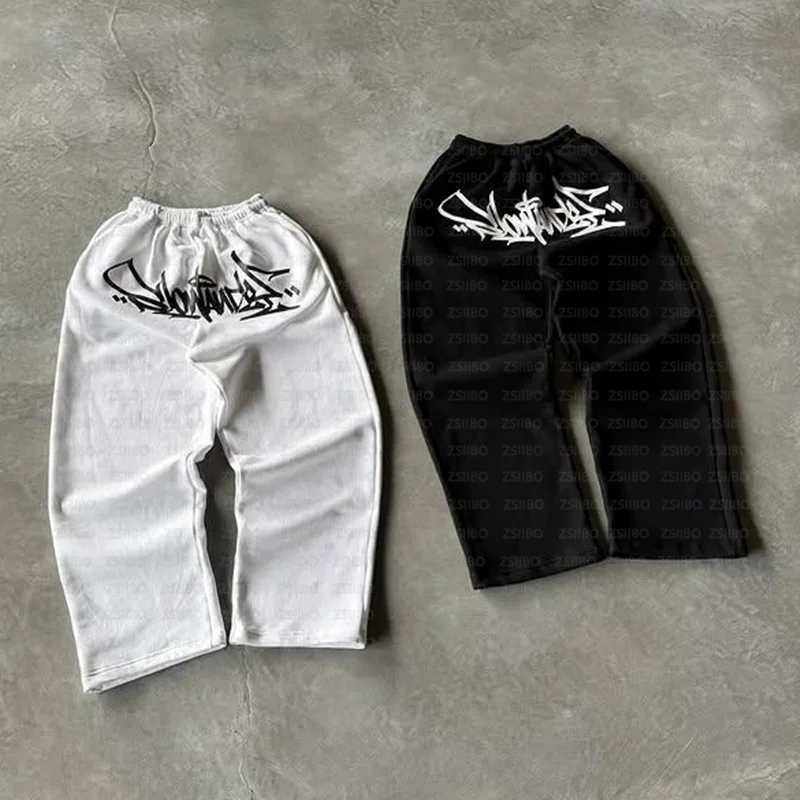 

2025Y2K Outdoor Street Sports Pants Women's New Fashion Hip Hop Graffiti Printed Fashion Casual Pants Female Clothing