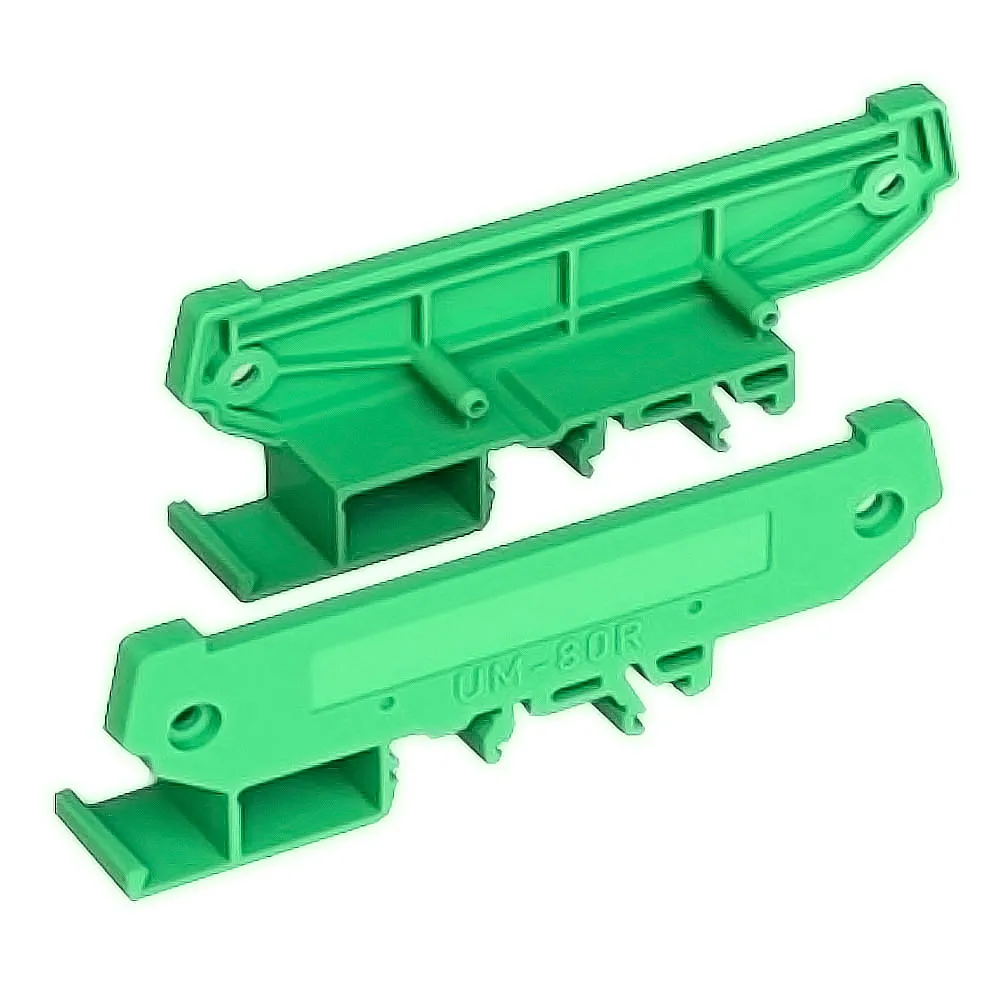 80mm Wide PCB Module Box Bracket Shell DIN Rail Mount PLC Terminal Block Circuit Board Holder Customizable 10 Sets